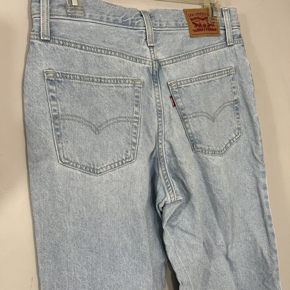 Levis Womens Y2K Style Mid Rise 94s Baggy Wide Leg Jeans Sz 29 Lightwash Skater - Picture 11 of 15